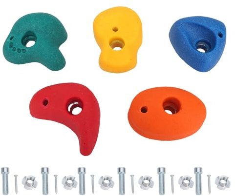 TYTOGE 5 Piezas de Escalada para Niños, Kit de Trepar de Muro de Resina de Tamaño Pequeño con Múltiples Colores para Al Aire en Interiores