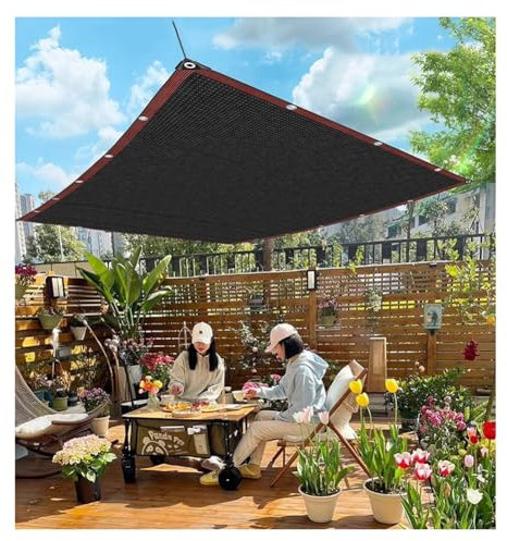 Bâche d'ombrage résistante aux UV pour terrasse, serres et jardins, 3 x 6 m, bâche de protection solaire avec œillets, parfaite pour pergolas et parkings