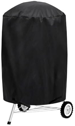 TONGIHS 1Pz Copertura per BBQ a carbone,per Barbecue a carbonella,Nero | 72×70cm(diametro×altezza),Tessuto Oxford,Impermeabile,Antipolvere,Resistente al vento,Portatile,facile da pulire,per Cortile