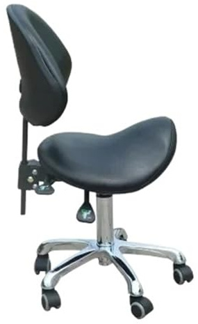 SHENJMAI Drehhocker auf Rollen Rollhocker, Schönheits-Maniküre-Hocker, Hebestuhl, Friseurstuhl, Arzt, Krankenschwester, Zahnarzt, Sattel, Drehstühle(Black)