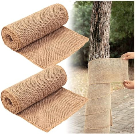 Generisch Hochwertiger Jute Baum Schutz Vlies Atmungsaktiv Und Frostsicherer Stamm Schutz for Obstbäume Und Ziergehölze Ganzjahresschutz for Gärtner Und Obstbauern(20cm*3m)