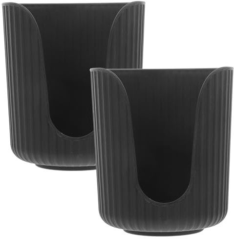 NUSITOU Porta Bicchieri Design Raffinato e Trama Delicata in Pp Nero 2 Pezzi per Organizzare Tazze da Caffè per Bicchieri di Carta 3-4oz in Ambienti Interni