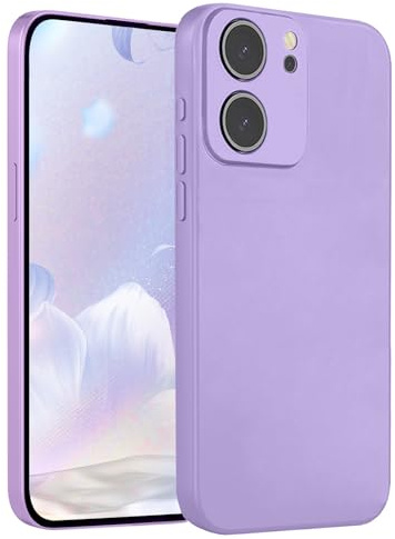 LEHEHE Funda de Silicona para Xiaomi 13T / 13T Pro/Redmi K60 Ultra, Carcasa Soft Touch Lisa Cover Fina Antigolpes Bumper Antiarañazos con Protección de Cámara-Morado Claro
