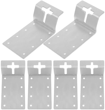 Mikikit 6 Soportes Angulares de Aluminio para Postes en T de 3 Pulgadas con Construcción Resistente y Estabilidad Mejorada para Cercas y Buzones en Exteriores