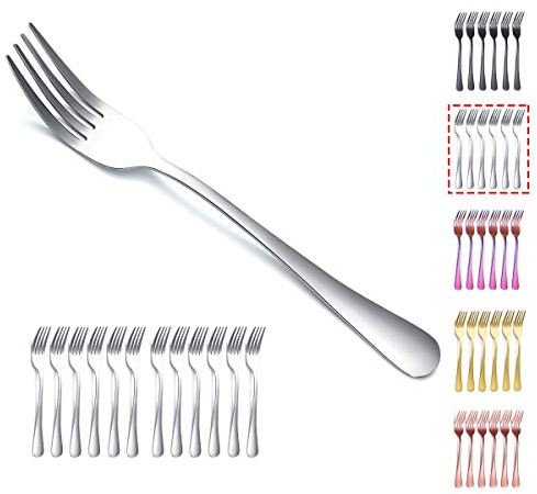 Kyraton Edelstahl Gabeln 12er, 20.8cm Gabel, Tafelgabeln, Besteck Gabeln, Geeignet für Haushalte, Restaurants, Kantinen Spülmaschinenfest