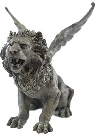 Ebros Gift Gotische Statue brüllender Löwe, Wasserspeier, 17,8 cm hoch, Symbol der Majestät, Royalty, Macht, Dominion, Macabre, mythische Fantasie, Nachtwarden Kreatur, dekorative Figur