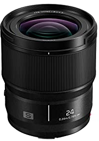 Panasonic LUMIX S S-S24E lightweight 24mm f/1.8 lens for S series Lumix cameras Black