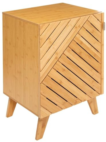 5 five simply smart Meuble 1 Porte Bambou Bath N' Modul