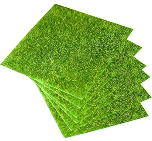 Operitacx 6stücke Miniatur Grasmatten Kunstgras Für Und Außendekoration Für Mikrolandschaften Und Gartenaccessoires