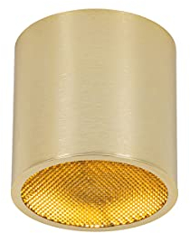 Qazqa - Design Design-AufbauSpot I Spotlight I Deckenspot I Deckenstrahler I Strahler I Lampe I Leuchte Gold I Messing GU10 111mm - Impact Honey I Wohnzimmer I Schlafzimmer - Aluminium Zylinder - LED