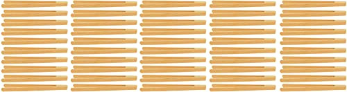 teemando® 50 X Marken Holz-Grillzange 40 cm (10333) aus Buchenholz für Wurst, Steaks und Gemüse. Die Bratwurst-Pinzette mit der Rillen-Fräsung