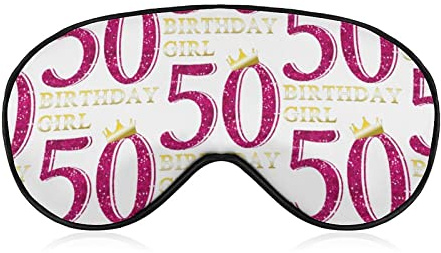 Geschenke zum 50. Geburtstag, Schlafmasken, Augenschutz, Verdunkelung, mit verstellbarem Gummiband, Nacht-Augenbinde für Damen, Herren, Yoga, Reisen, Nickerchen