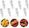 8 Piezas Pinchos Mazorcas Maiz Inoxidable, Pinchos Maiz Acero Inoxidable Pinchos Maiz Brochetas Mazorcas Maíz para Barbacoa Camping Picnics Fiestas Utensilio Cocina Plata