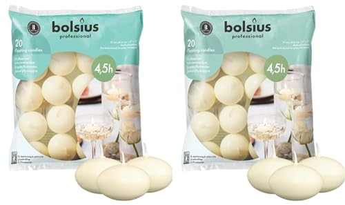 Bolsius 103632053705 - Juego de velas, 30 x 45 mm, Unscented (Paquete de 2)