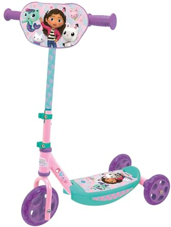 Smoby - Monopattino 3 ruote Gabby's Dollhouser, 7600750912, +3 anni, ruote silenziose, pedana antiscivolo