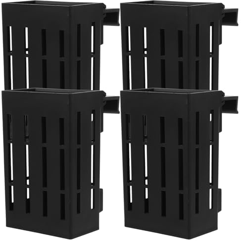 Happyyami 4pcs Hanging Plant Holder for Aquarium Plastic Aquatic Planter with Fish Tank Decoration Supplies for Hydroponic Plant Growth