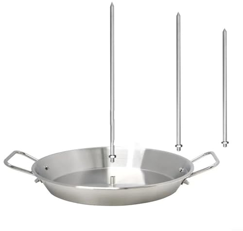 Spiedino verticale per barbecue, in acciaio, per grigliare casa, cucina, campeggio, picnic, 25,4 cm