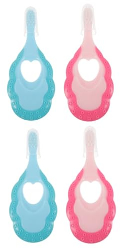 minkissy 4stücke Kinderzahnbürste Für Kleinkinder Ergonomisches Design Weiche Borsten Für Reisen Farben Rosa Sicher Und Langlebig Für Zahnhygiene Von Jahren