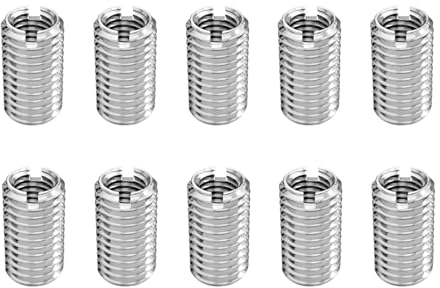 10 Piezas Insertos Roscados M8 a M6 de Acero Inoxidable,Rosca Adaptadores Manguito Reductora Tuerca,Tuercas Reductoras Macho y Hembra para Automoción,Turbinas de Vapor y Equipos Mecánicos