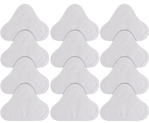 Sgizoku Microfiber Steam Mop Pad Replacement Compatible with H2O H20 Mop X5 Steam Steam Cleaners Washable & Reusable - 12 Pack