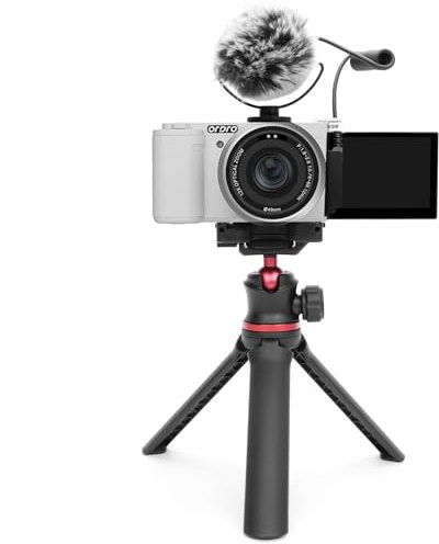 ORDRO G730 5K 64MP HD Vlog Micro-Einzelkamera, 12-Fach optischer Zoom Vlogging-Camcorder mit 3,2-Zoll-IPS-Touchscreen, WDR, WLAN für YouTube (Weißes Bausatz)