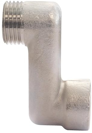 SOMATHERM FOR YOU, 601520709, Exzentrisches Verbindungsstück 40mm MF1/2 (15x21) vernickeltes Messing, erleichtert den Anschluss eines Heizkörpers an die Wasserzufuhr.