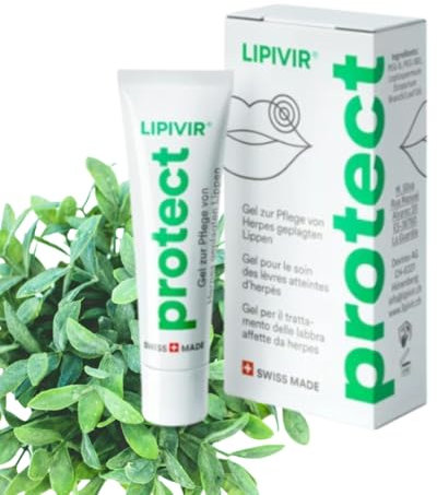Lipivir PROTECT Cold Sore Prevention Gel – Cold Sore Cream for Lips with Manuka Oil – Transparent, Non-Greasy, Vegan & Cruelty-Free Formula