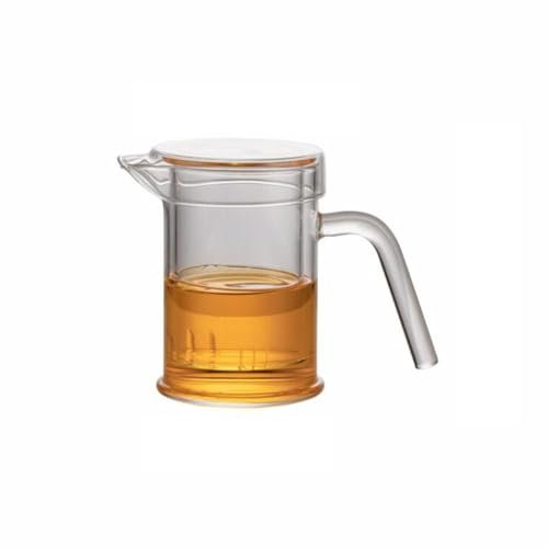 ZXCMY Solide Home transparente Teekanne aus Glas, Kleiner Teekessel mit herausnehmbarem Einsatz, Teekocher, Wasserkanne, 320 ml Waschbar