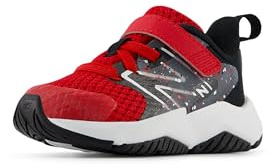 New Balance Kid's Rave Run V2 Hook & Loop Running Shoe, Team Red/Black/Black Cement, 11 M Little Kid