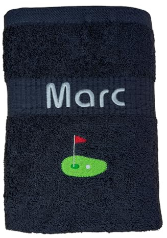 Generisch Golf Handtuch mit Name in verschiedenen Größen und Farben für Sauna Wellness Duschtuch Saunatuch Geschenk Sportler