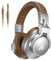 MAONO Auriculares DJ, Auriculares Estudio con Cables Desmontables de 6,35 & 3,5 mm, Diseño Cerrado, Controladores de 50 mm, para DJ, Podcast, PC, micrófono, Guitarra, MH700 Plateados.