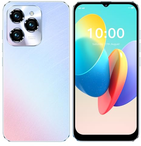 CatCalls SIM-Free & Unlocked 4G Mobile Phones, 6.3 HD+ Display,Android 12 OS, 32GB/Expandable to 256GB,4500mAh Big Battery,4G Dual SIM/GPS/Face Unlock Smartphone(Light Blue)