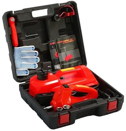 XFYESL hebebühne Auto 5T Elektrische Wagenheber Hydraulische Elektrische Jack Boden Heben SUV Garage Notfall Ausrüstung Auto Auto Reparatur Werkzeuge rangierwagenheber(Red Set,155-450mm)