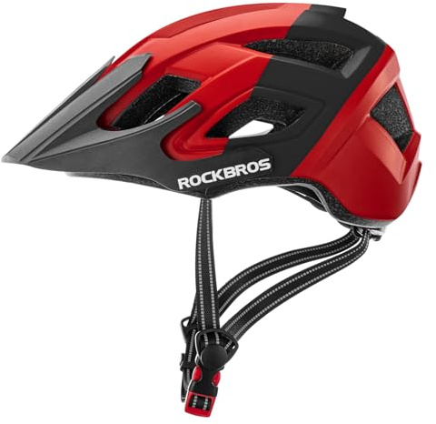 ROCKBROS Casco de Bicicleta, Casco de Seguridad Ciclismo Adulto para Hombre Mujer Transpirable para Bicicleta Carretera MTB Ajustable 58-62 cm