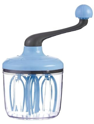 GOOPEEG Frusta per Il Latte, Frullino for Le Uova Manuale, Frullatore for Uova, Crema for Uova, Utensili da Cucina for La Casa Frusta da Cucina Sbattitore(Blue)