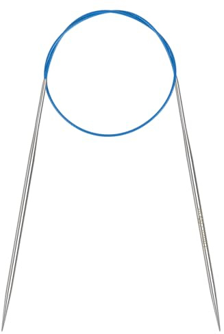 Coopay 3 mm cirkulära sticknålar 60 cm, runda nålar i rostfritt stål | Fasta cirkulära nålar i metall med flexibel kabel, runda sticknålar, cirkelsticknålar för strumpor, små projekt