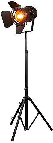 BXSUKEYOU Lampadaire Industriel trépied en métal, Style lampadaire projecteur avec Interrupteur au Pied Noir lampadaires réglables pour Bureau de Salle à Manger, E27 It's So Kind of You