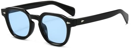 YAMEIZE Vintage Kleine Rechteckige Sonnenbrille für - Damen Herren Retro quadratische Brillen UV400 Schutz Schatten Fahren im Freien