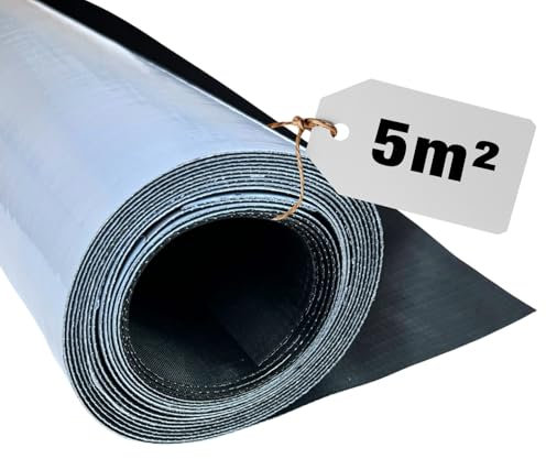 Membrane EPDM Autocollante pour Toiture EasyStick – Ultra Résistante & Étanche – Idéale pour abri de jardin, carport et toit plat – Facile à Poser, Longue Durée de Vie - 100cm de large x 5m de long