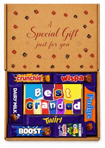 Best Grandad Gift For You Chocolate Hamper, For Him, For All Occacions, Letterbox Friendly, Assorted Chocolates, Fathers Day, Christmas, Halloween, Get Well, Thank You Gift for Him