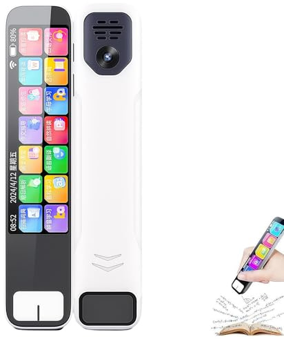 Pen GPT, AI Pen, PenGPT AI Smart Pen, ScanSense AI Scanning Smart Pen(150+ Languages), Multifunctional Offline Translator Real Time, HD Touchscreen, Voice Recording (White)