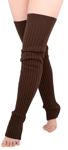 TeeYee Damen Stulpen Winter Beinwärmer Beinstulpen Strumpf Lang Kniewärmer | Extra Lang Gestrickte Warme Kniewärmer,für Frauen,Mädchen,Yoga,Ballett Socken