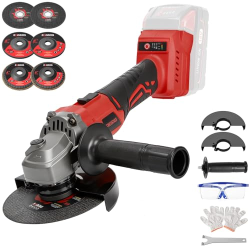 Angle Grinder Cordless for Mwkee M-18 18V Battery, Brushless, Cordless Grinder 4 1/2, Variable Speed, Electric Power M18 Angle Grinder Tool for Grinding Cutting Polishing (Battery Not Included)