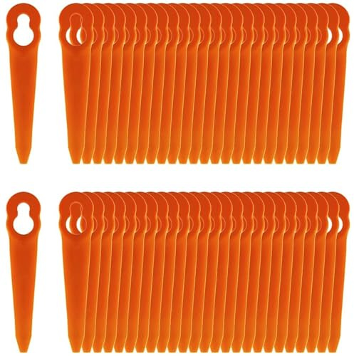 100 Stück Ersatzmesser kompatibel für Stihl PolyCut 2-2 Polycut 3-2 Rasentrimmer FSA 45, Rasentrimmer Messer Ersatzmesser​​, FSA 57, FSE 52, Kunststoffmesser zubehör für Akku Rasentrimmer Stihl