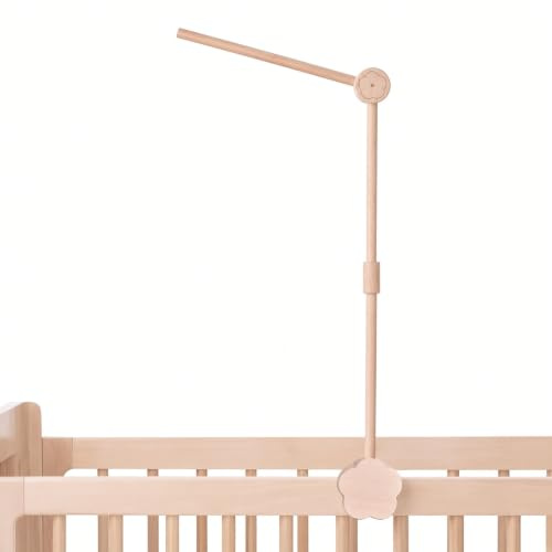 Support Mobile Bebe en Bois pour Lit, Bras Mobile Bebe pour Table à Langer