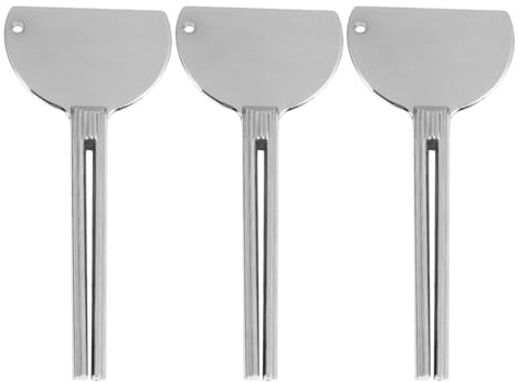 Herramienta para Apretar Tubos de Pasta de Dientes de Metal 3 Piezas | Exprimidor de Tubos Cosméticos, Plata, Compacto Uso Amplio, para Baño y Viaje