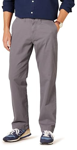 Amazon Essentials herr Classic-Fit casual stretch chino-byxa, mörkgrå, 32 B x 28 L