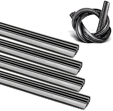 ASLAM Wiper Blade Refills 6mm for Frameless Windshield Wipers 24,Cut to Size(Set of 4)