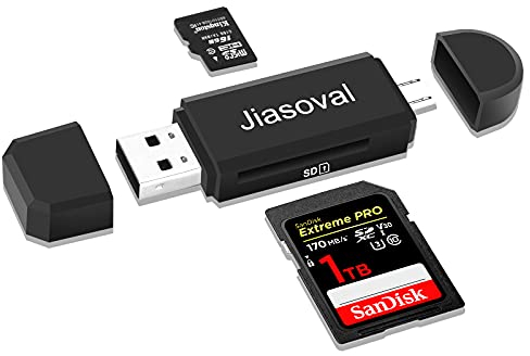 SD Card Reader, USB OTG Adapter 2.0 Micro Portable Memory Card Reader for SD, Micro SD, SDXC, SDHC, Micro SDHC, Micro SDXC