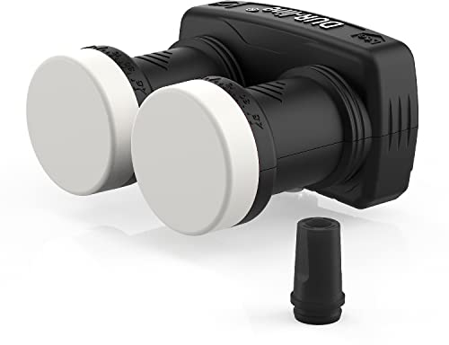 DUR-line 6° Monoblock Single LNB - Astra 19,2°E + Hotbird 13°E - 1 Teilnehmer & 2 Satelliten (MB6-US) - Doppel-LNC mit integriertem DiSEqC - Full HD, 4K, 8K, 3D - Wetterfest + Mobilfunk-Abschirmung